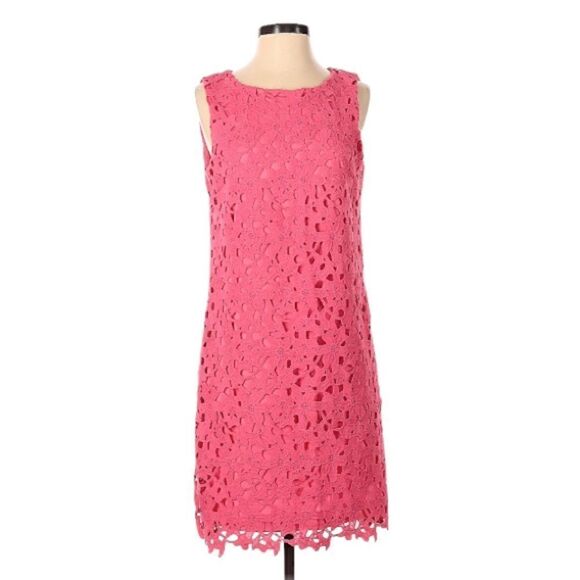 Jessica Simpson Pink Flower Overlay Dress - Picture 1 of 2
